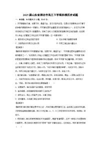 2025届山东省潍坊市高三下学期四模历史试卷（解析版）