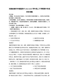 河南省焦作市普通高中2024-2025学年高二下学期期中真题考试历史试卷（解析版）