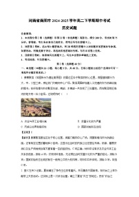 河南省南阳市2024-2025学年高二下学期期中真题考试历史试卷（解析版）