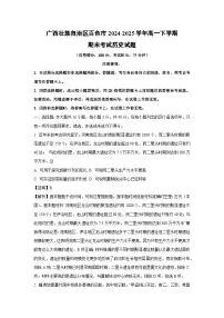 广西壮族自治区百色市2024-2025学年高一下学期期末考试历史试卷（解析版）