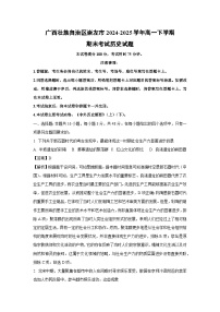 广西壮族自治区崇左市2024-2025学年高一下学期期末考试历史试卷（解析版）