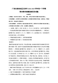 广西壮族自治区玉林市2024-2025学年高一下学期期末教学质量监测历史试卷（解析版）