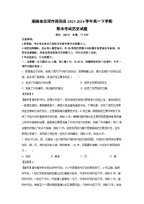 【历史】湖南省岳阳市湘阴县2023-2024学年高一下学期期末考试试题(解析版)