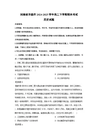 河南省许昌市2024-2025学年高二下学期期末考试历史试卷（解析版）