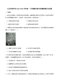 山东省菏泽市2024-2025学年高一下学期教学质量检测（期末）历史试卷（含答案）含答案解析