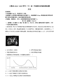 陕西省渭南市大荔县2024-2025学年高一下学期期末质量检测历史试题（含答案）含答案解析