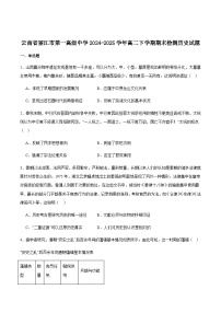 云南省丽江市第一高级中学2024-2025学年高二下学期期末质量检测历史试卷（含答案）含答案解析