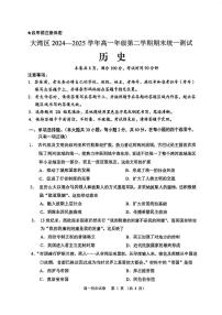 广东省大湾区2024-2025学年高一下学期期末统一测试历史试卷+答案