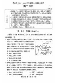 2025北京丰台高二（下）期末历史试卷 无答案