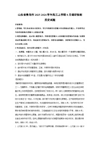 山东省青岛市2025-2026学年高三上学期8月调研检测历史试卷（解析版）