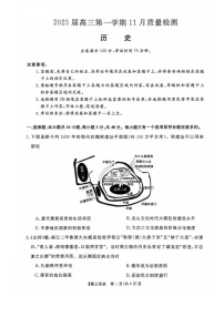 河南省部分示范性重点高中2025届高三下学期11月期中质量检测-历史试卷（含答案）