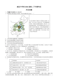 四川省内江市威远中学校2024-2025学年高二下学期期中考试历史试卷（含答案）
