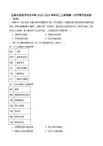 云南省昭通市市直中学2025-2026学年高二上学期第一次月考历史试卷