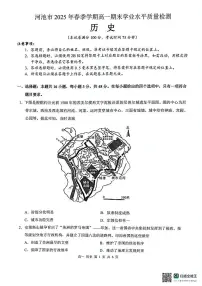 广西壮族自治区河池市2024-2025学年高一下学期期末学业水平质量检测历史试题（含答案）