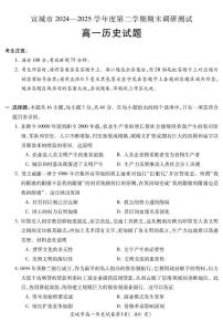 安徽省宣城市2024-2025学年高一下学期期末调研测试历史试卷