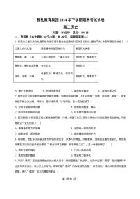 湖南省长沙市雅礼中学2024-2025学年高二上学期期末考试历史试题+解析