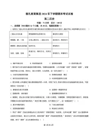 湖南省长沙市雅礼中学2024-2025学年高二上学期期末考试历史试题+解析