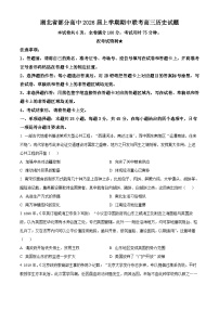 湖北省部分高中2026届高三上学期期中联考历史试卷（Word版附解析）