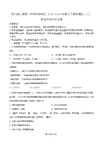 四川省仁寿第一中学南校区2025届高三下学期模拟考试（二）历史试题（Word版附解析）