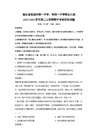 湖北省宜城市第一中学、枣阳一中等鄂北六校2025-2026学年高二上学期期中考试历史试题（解析版）