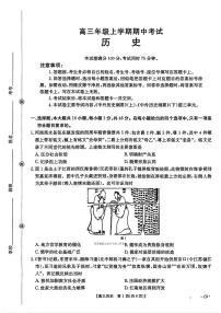 2025年河北太阳高三上学期11月期中历史试题及答案