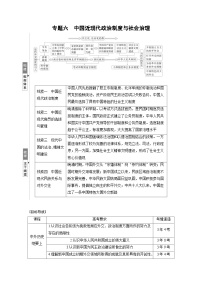 高考历史二轮复习配套讲义  板块二　专题六　中国近现代政治制度与社会治理