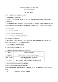 天津市第九十五中学2025-2026学年高二上学期11月月考历史试题（含答案）