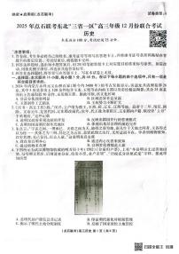 东北“三省一区”点石联考2025-2026学年高三上学期12月月考历史试题