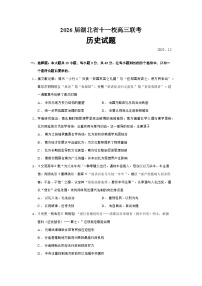 2026届湖北省十一校高三联考历史试题（含答案）
