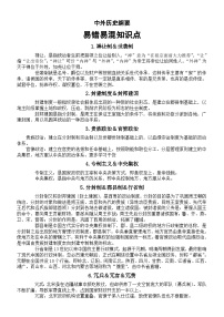 高中历史2026届高考中外历史纲要易错易混知识点比较（共15组）