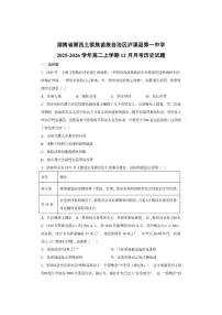 湖南省湘西土家族苗族自治区泸溪县第一中学2025-2026学年高二上学期12月月考历史试卷