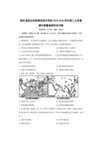 湖北省武汉市新洲区部分学校2025-2026学年高二上学期期中质量检测历史试卷（学生版）