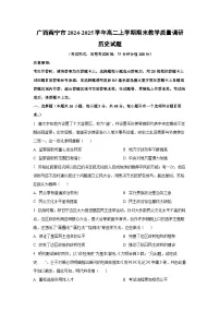 广西南宁市2024-2025学年高二上学期期末教学质量调研历史试卷（学生版）