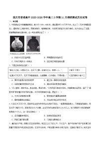 重庆市2025-2026学年高三上学期11月期中调研考试历史试卷（Word版附答案）