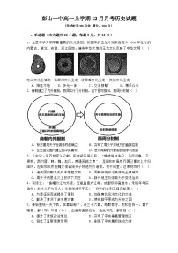 四川省眉山市彭山区第一中学2025-2026学年高一上学期12月月考历史试题（含答案）