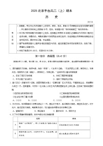 2025北京丰台区高二上学期期末考试历史含答案