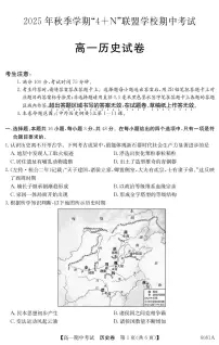 广西南宁市“4+N”联盟学校2025-2026学年高一上学期期中考试历史试卷（含答案）