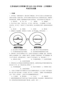 2025—2026学年度江苏省扬州大学附属中学高一上学期期中考试历史试题（含答案）