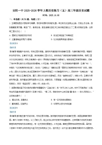 2026届河南省安阳市第一中学高三上学期周练习（五）历史试题（含答案解析版）