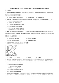 甘肃省酒泉市普通高中2025-2026学年高二上学期1月期末考试历史试卷