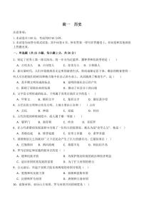 新疆喀什市2024-2025学年高一下学期期中质量监测历史试卷（含答案）