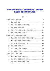 2026年高考历史一轮复习：统编版选择性必修1《国家制度与社会治理》全册必背知识点考点提纲 讲义