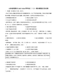 山东省淄博市2025-2026学年高三（上）期末模拟历史试卷