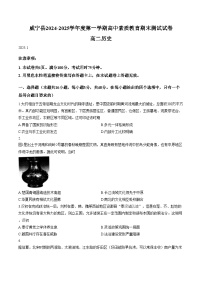 贵州省毕节市威宁彝族回族苗族自治县2024_2025学年高二上学期期末检测历史试题（文字版，含答案）