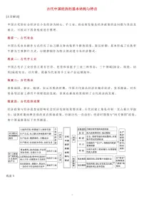 高中历史古代中国经济的基本结构与特点知识清单（共16页）