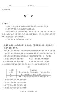 山西省高三年级下学期2025年高考考前适应性测试（冲刺卷）（山西省二模）历史试卷（含答案）