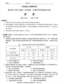 历史-安徽省蚌埠市2026届高三年级上学期第一次教学质量检查考试卷及答案(蚌埠一模)