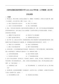 2025-2026学年天津市武清区杨村第四中学高二上学期第二次练习历史试卷（含答案）