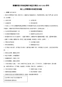 2025-2026学年新疆维吾尔自治区喀什地区巴楚县高二上学期期末考试历史试卷（学生版）