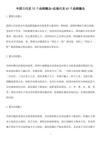 高考历史中国古代史必知72个高频概念知识清单（共50页）